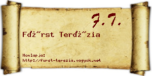 Fürst Terézia névjegykártya